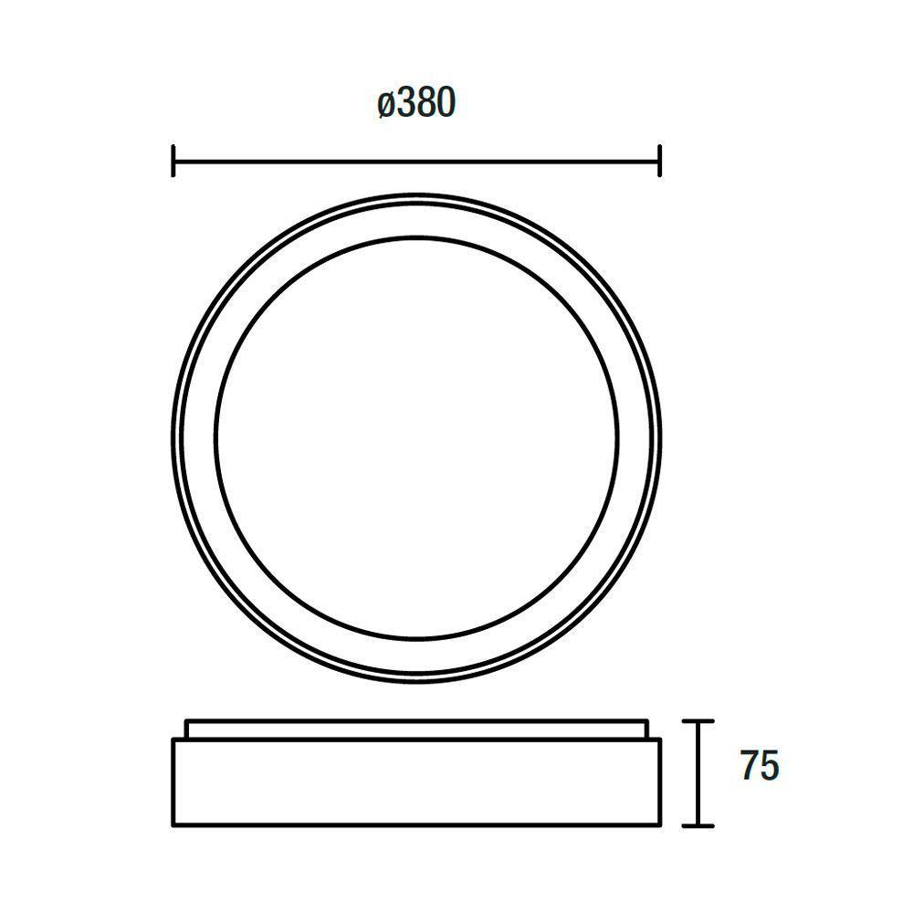 Plafon Led Blumenau Arbos De Sobrepor 24w Bivolt Branco - 2