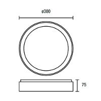 Plafon Led Blumenau Arbos De Sobrepor 24w Bivolt Branco - 2