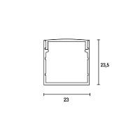 Perfil De Sobrepor Para Fita Led Blumenau Line Easy 23mm Com 3 Metros Preto Fosco - 2