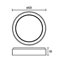 Plafon Led Blumenau àurea De Sobrepor 24w Bivolt Branco - Dourado - 2