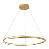 Lustre Pendente Nordecor Euni Odi 2872 80cm Dourado Fosco Led Bivolt - 3