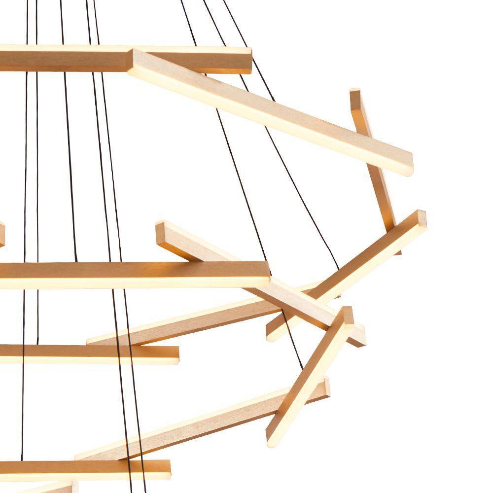 Lustre Pendente Nordecor Wida 2785 Preto - Ouro Champagne Led Bivolt Preto - Ouro Champagne 2785 - 5