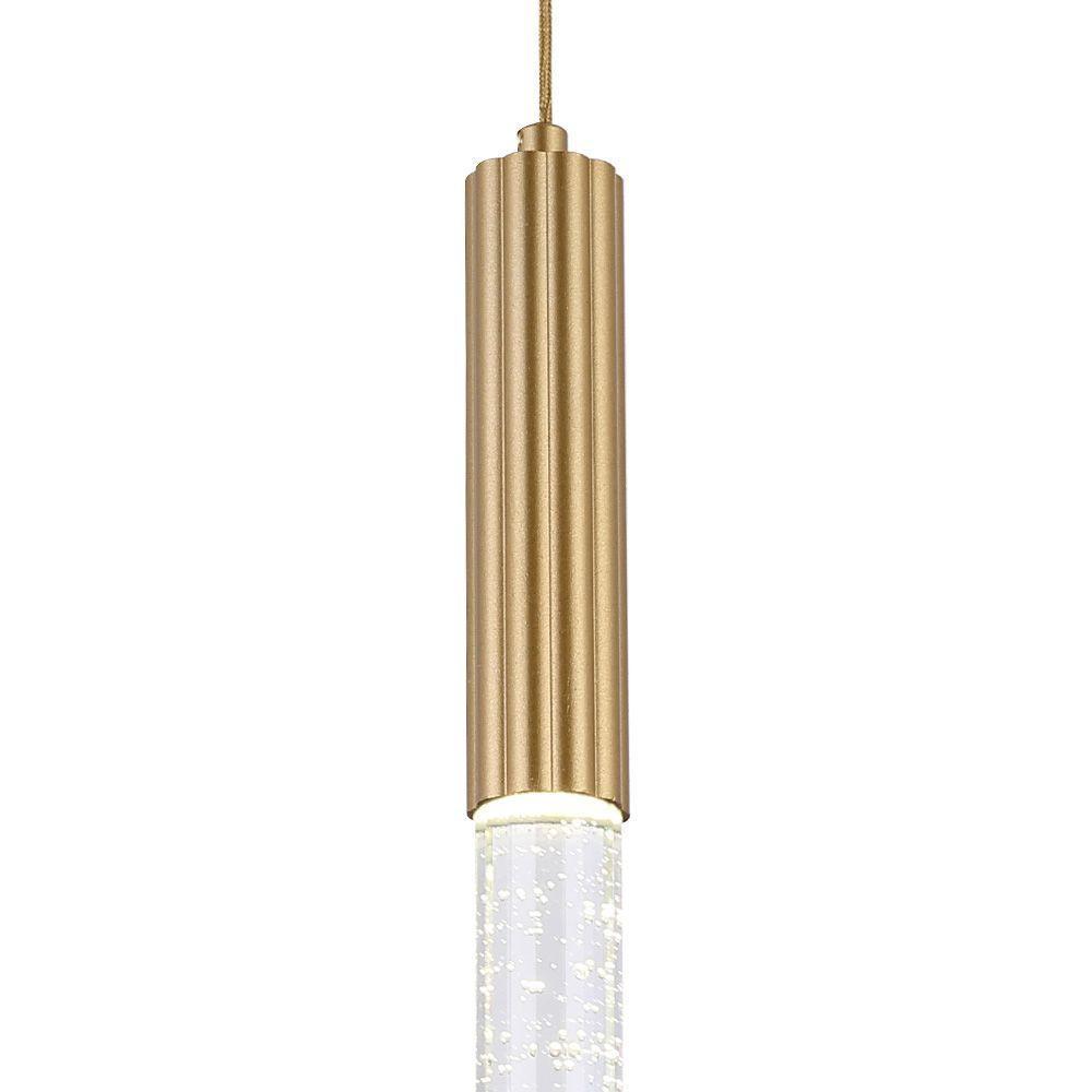 Lustre Pendente Nordecor Vanna 2395 Dourado Led Bivolt Dourado 2395 - 4