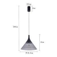 Lustre Pendente Nordecor Thom 2694 Preto Led Bivolt Preto 2694 - 2