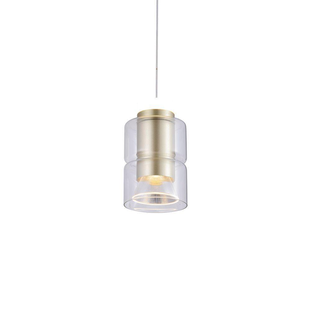 Lustre Pendente Nordecor Roz 2698 Dourado Fosco Led Bivolt Dourado Fosco 2698 - 1