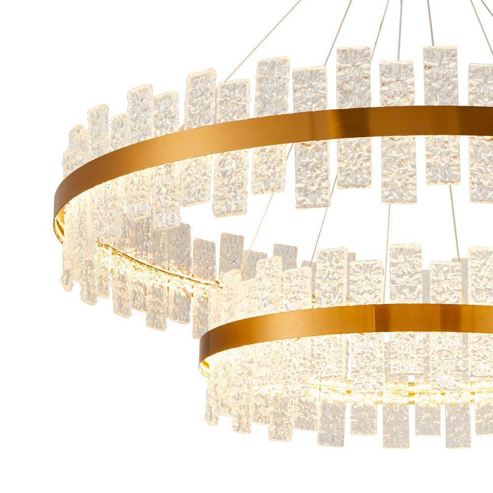 Lustre Pendente Nordecor Lowy 2763 Dourado Brilho Led Bivolt - 4