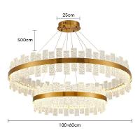 Lustre Pendente Nordecor Lowy 2763 Dourado Brilho Led Bivolt - 2
