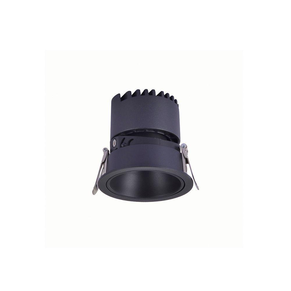 Spot De Embutir Nordecor Zagle Redondo Led Alto Irc 97 10w Bivolt Preto 2700k Luz Amarela - 1