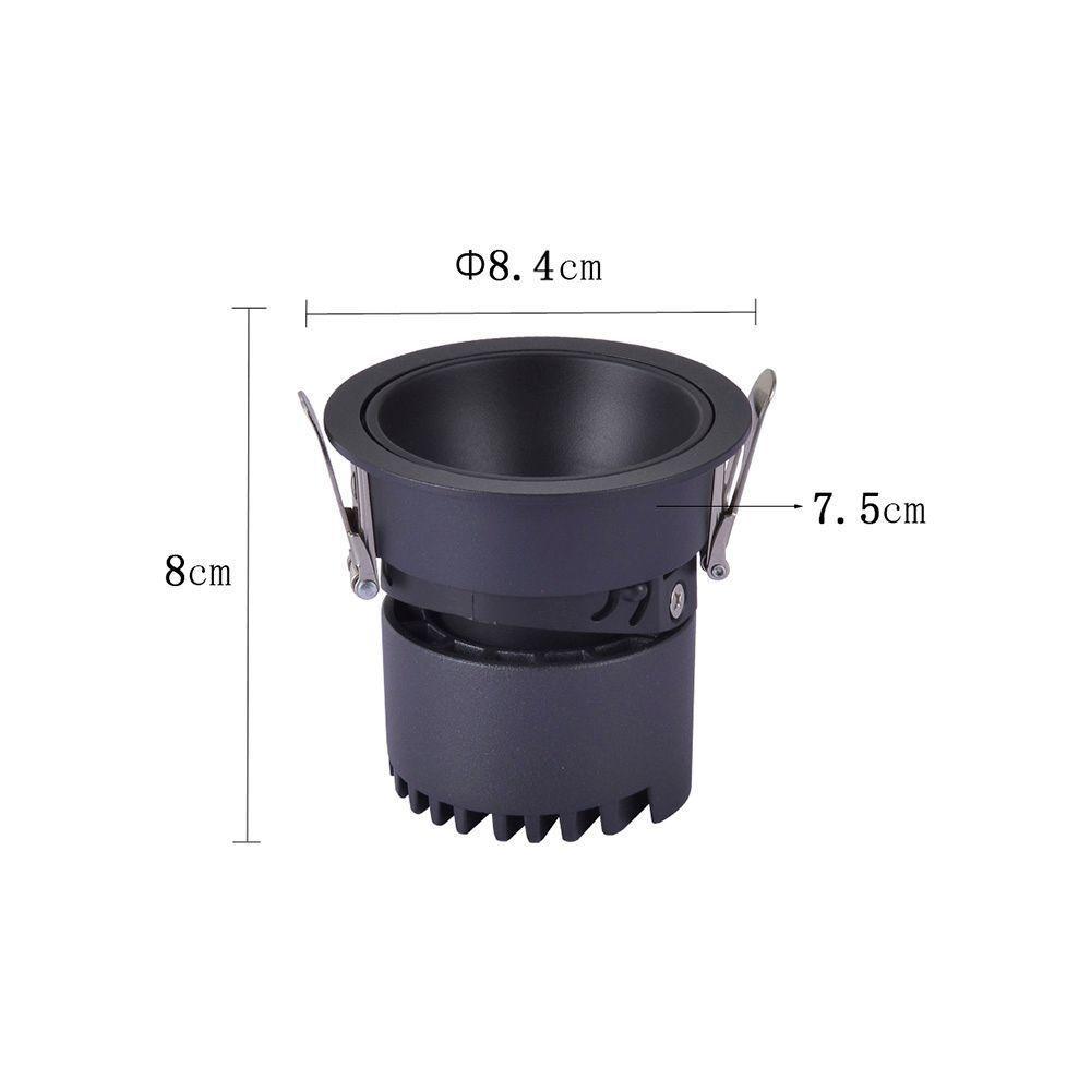 Spot De Embutir Nordecor Zagle Redondo Led Alto Irc 97 10w Bivolt Preto 2700k Luz Amarela - 2