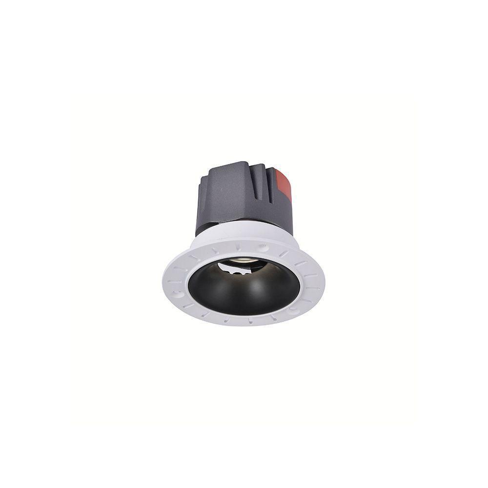Spot De Embutir Nordecor Zagle No-frame Redondo Led Alto Irc 97 5w Bivolt Preto 2700k Luz Amarela - 1
