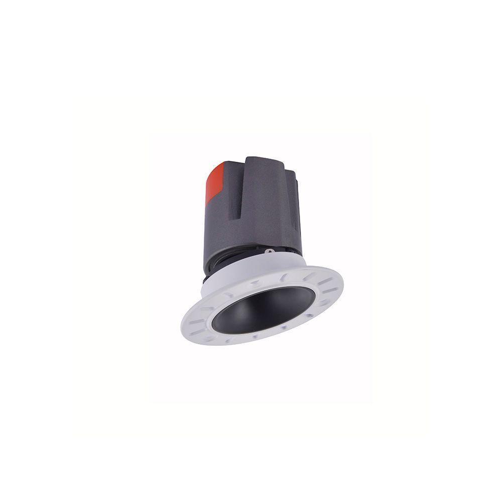 Spot De Embutir Nordecor Zagle No-frame Redondo Led Alto Irc 97 5w Bivolt Preto 2700k Luz Amarela - 4