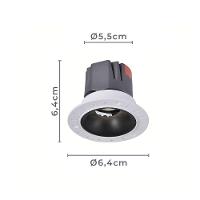 Spot De Embutir Nordecor Zagle No-frame Redondo Led Alto Irc 97 5w Bivolt Preto 2700k Luz Amarela - 2