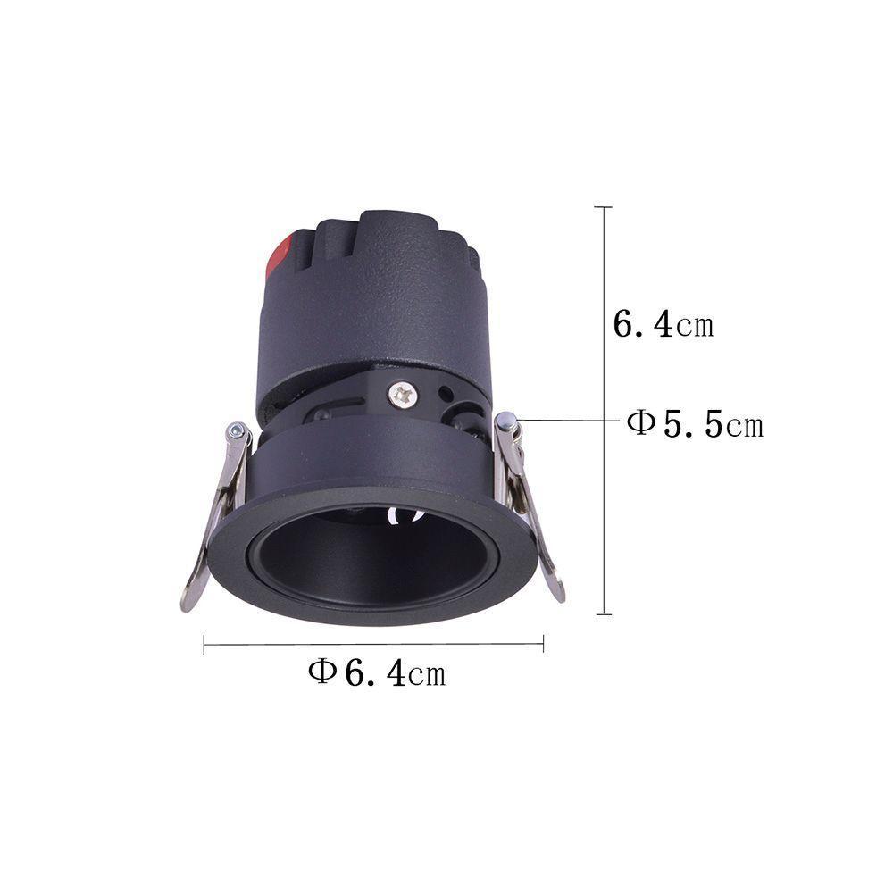 Spot De Embutir Nordecor Zagle Redondo Led Alto Irc 97 5w Bivolt Preto 2700k Luz Amarela - 2