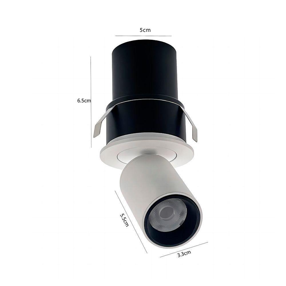 Spot De Embutir Retrátil Nordecor Mali Led Alto Irc 90 5w Bivolt Branco 3000k Luz Amarela 6546 - 6
