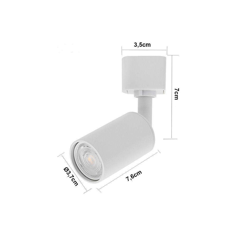 Spot Direcionável Para Trilho Eletrificado Nordecor Holzi Mr11 Gu10 Bivolt Branco 6607 - 2