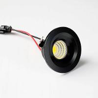 Spot De Embutir Para Móvel Nordecor Elysa Mini Redondo Led 3w Bivolt Preto 3000k Luz Amarela