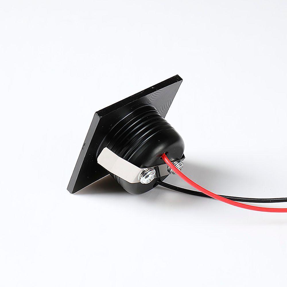 Spot De Embutir Para Móvel Nordecor Elysa Mini Quadrado Led 3w Bivolt Preto 3000k Luz Amarela - 2