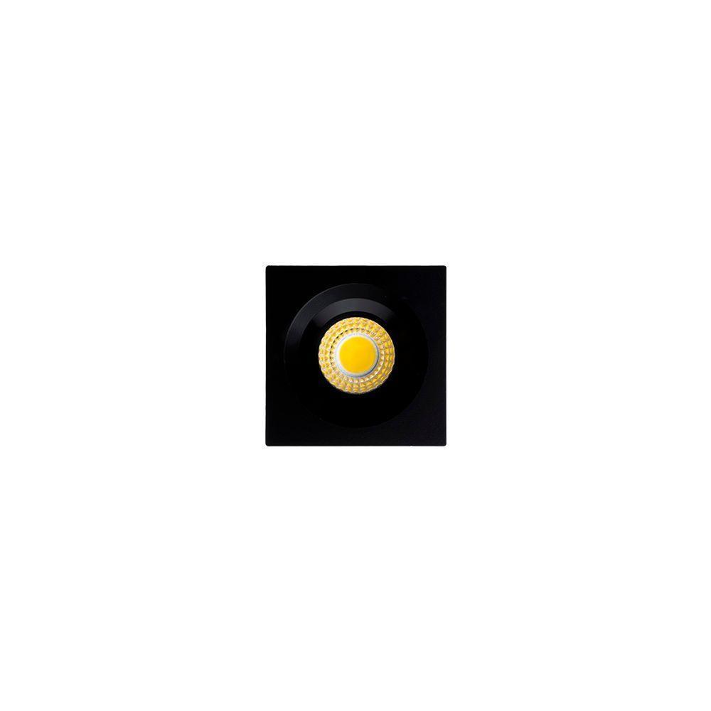 Spot De Embutir Para Móvel Nordecor Elysa Mini Quadrado Led 3w Bivolt Preto 3000k Luz Amarela - 4