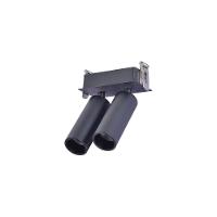 Spot Direcionável De Embutir Nordecor Kona Duplo Led Alto Irc 97 Bivolt Preto 2700k Luz Amarela - 1