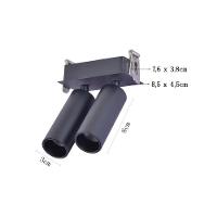 Spot Direcionável De Embutir Nordecor Kona Duplo Led Alto Irc 97 Bivolt Preto 2700k Luz Amarela - 2