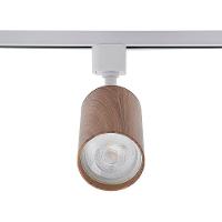 Spot Direcionável Para Trilho Eletrificado Nordecor Holzi Par20 E27 Bivolt Imbuia - Branco 6605 - 2