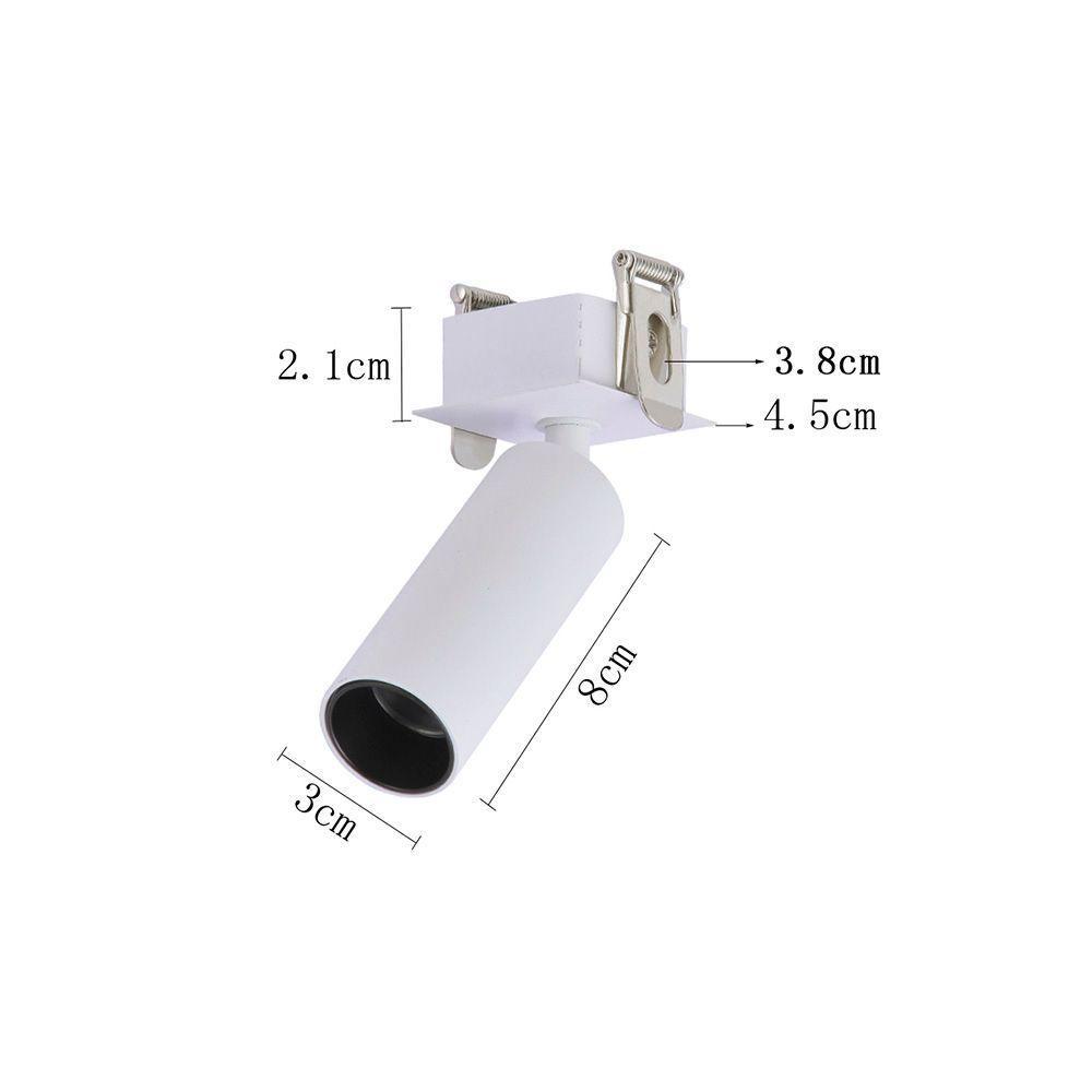 Spot Direcionável De Embutir Nordecor Kona Canopla Quadrada Led Alto Irc 97 3w Bivolt Branco 2700k Luz Amarela - 2