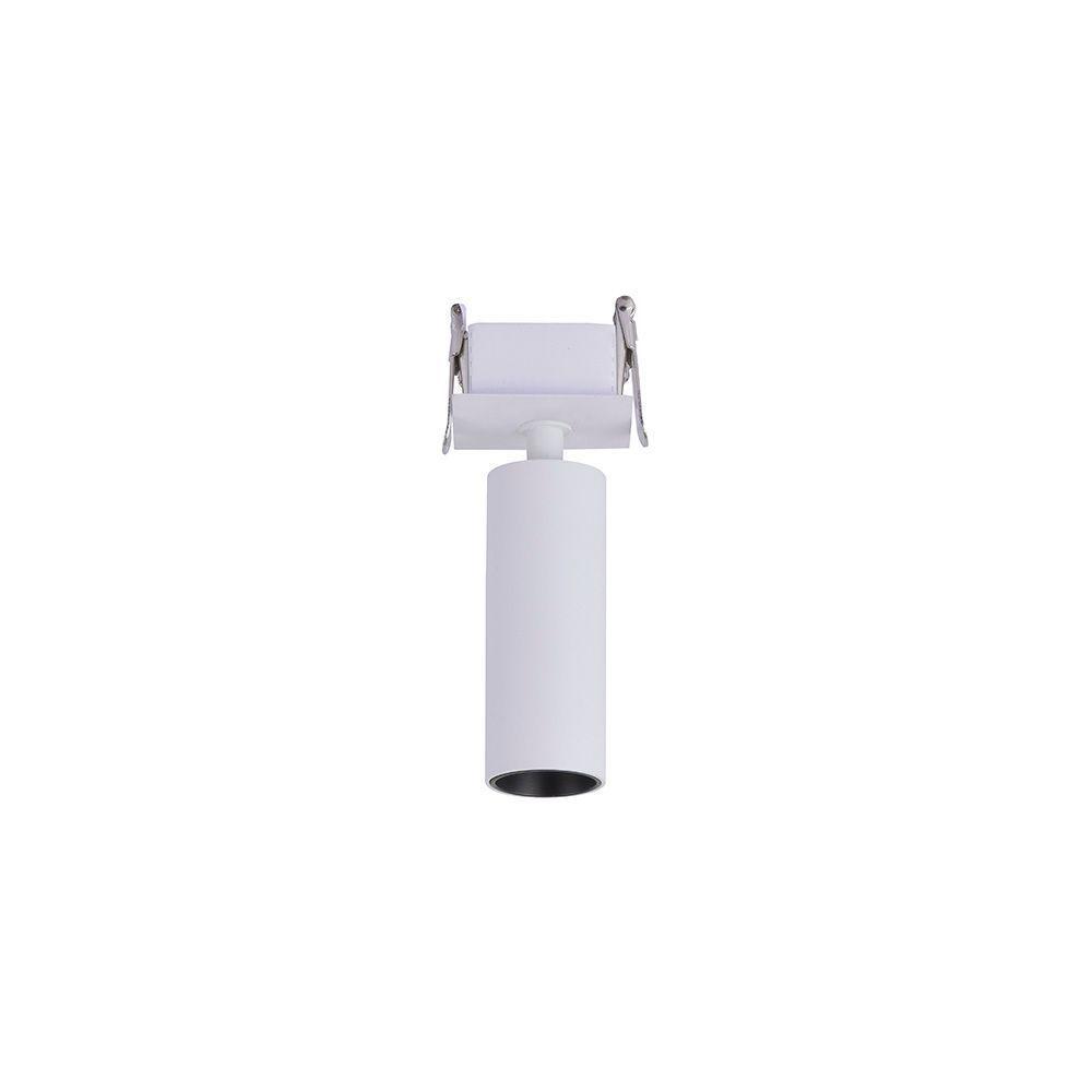 Spot Direcionável De Embutir Nordecor Kona Canopla Quadrada Led Alto Irc 97 3w Bivolt Branco 2700k Luz Amarela - 3