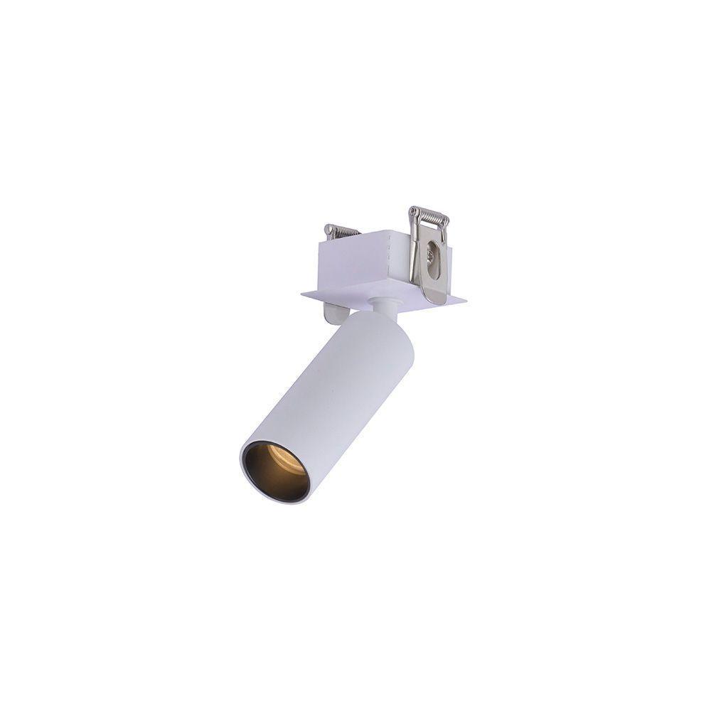 Spot Direcionável De Embutir Nordecor Kona Canopla Quadrada Led Alto Irc 97 3w Bivolt Branco 2700k Luz Amarela - 4