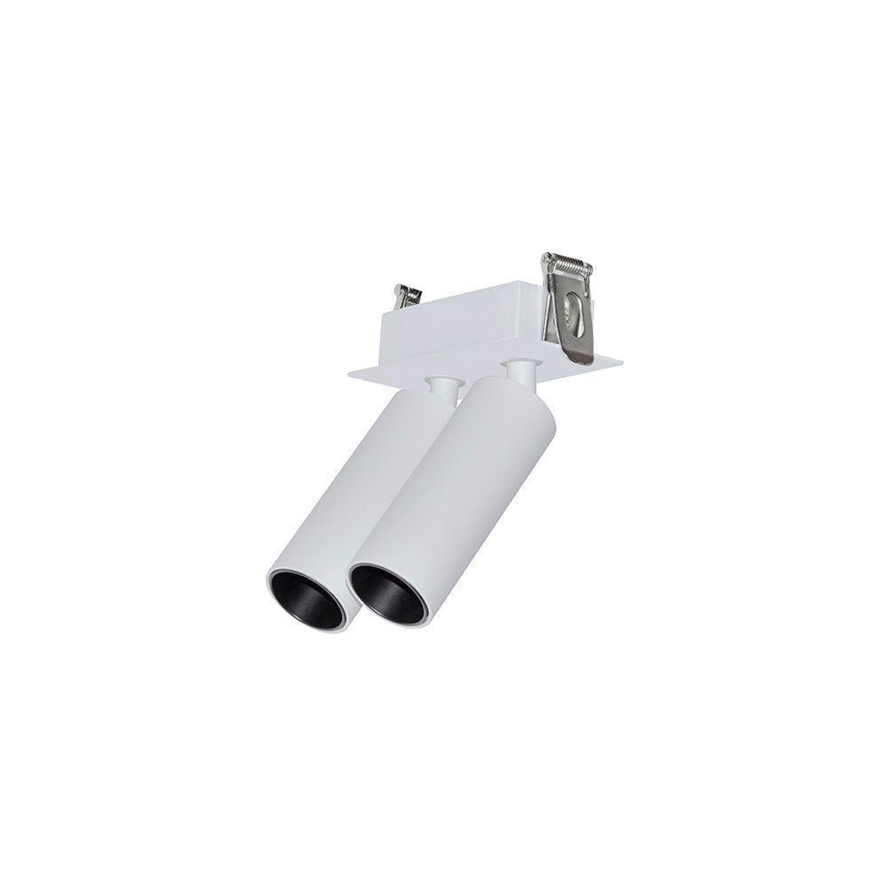 Spot Direcionável De Embutir Nordecor Kona Duplo Led Alto Irc 97 Bivolt Branco 2700k Luz Amarela - 1