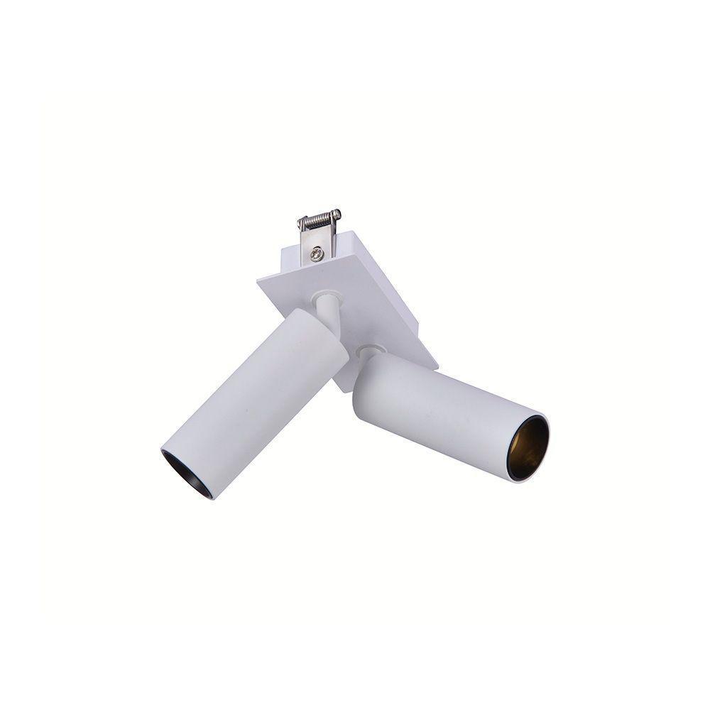 Spot Direcionável De Embutir Nordecor Kona Duplo Led Alto Irc 97 Bivolt Branco 2700k Luz Amarela - 3