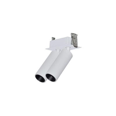 Spot Direcionável De Embutir Nordecor Kona Duplo Led Alto Irc 97 Bivolt Branco 2700k Luz Amarela