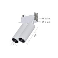 Spot Direcionável De Embutir Nordecor Kona Duplo Led Alto Irc 97 Bivolt Branco 2700k Luz Amarela - 4