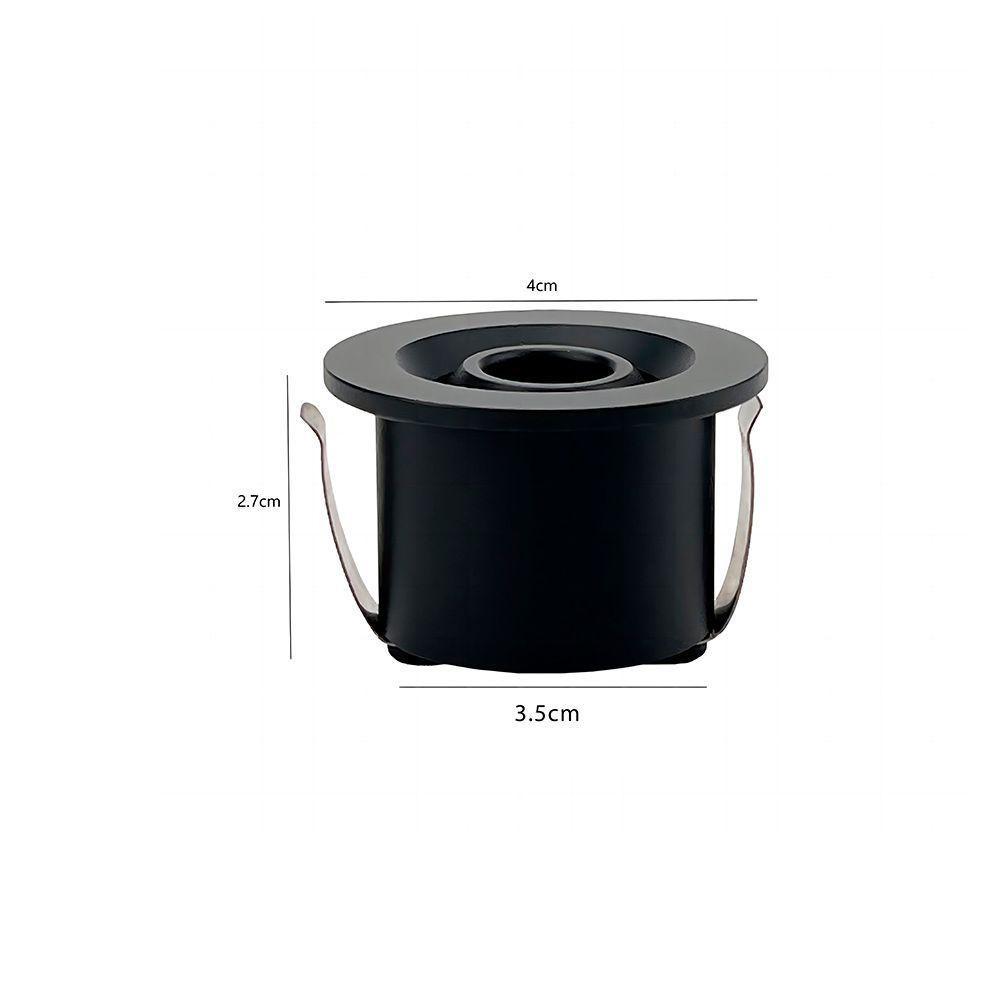 Spot De Embutir Nordecor Ollo Mini Redondo Led Alto Irc 90 1w Bivolt Preto 3000k Luz Amarela 6541 - 2