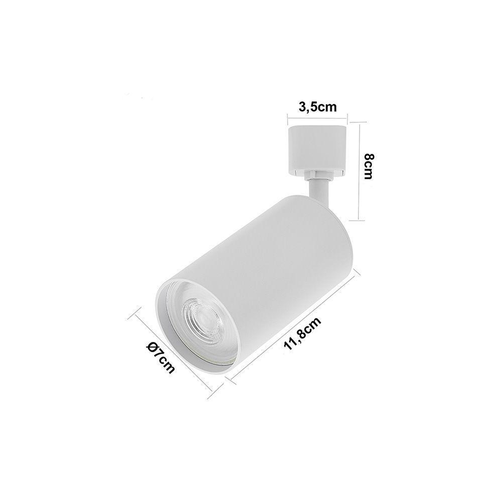 Spot Direcionável Para Trilho Eletrificado Nordecor Holzi Par20 E27 Bivolt Branco 6611 - 2