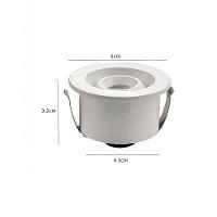 Spot De Embutir Nordecor Ollo Mini Redondo Led Alto Irc 90 3w Bivolt Branco 3000k Luz Amarela 6542 - 2