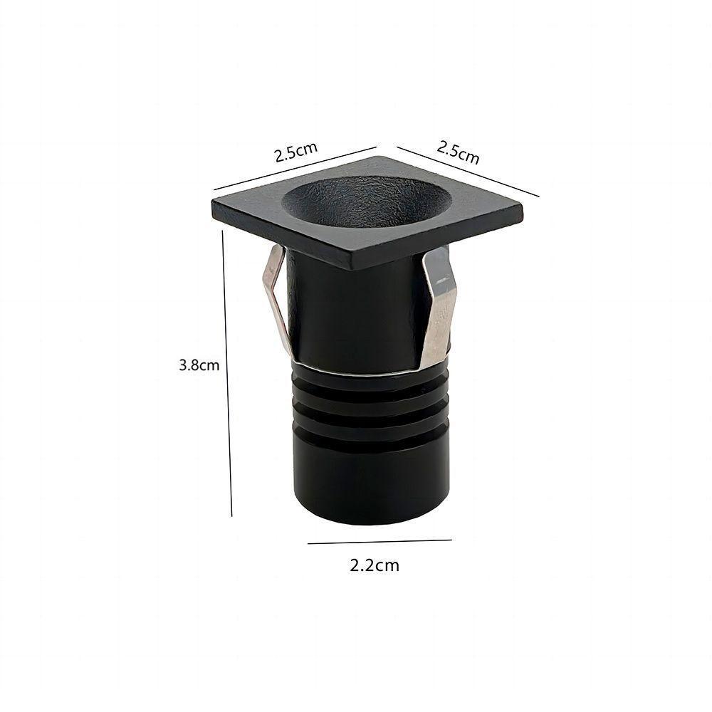 Spot De Embutir Nordecor Auko Ono Mini Quadrado Led Alto Irc 90 1w Bivolt Preto 3000k Luz Amarela 6535 - 2