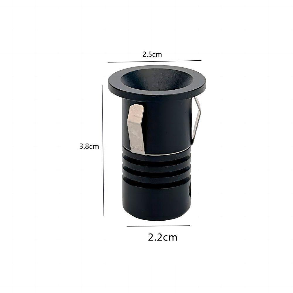 Spot De Embutir Nordecor Auko Ono Mini Redondo Led Alto Irc 90 1w Bivolt Preto 3000k Luz Amarela 6533 - 2