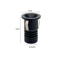 Spot De Embutir Nordecor Auko Ono Mini Redondo Led Alto Irc 90 1w Bivolt Preto 3000k Luz Amarela 6533 - 2