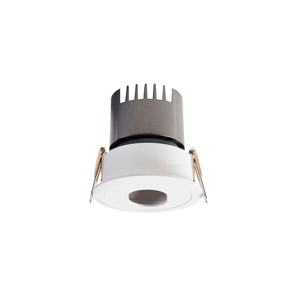 Spot De Embutir Nordecor Mayn Redondo Led Alto Irc 97 10w Bivolt Branco 2700k Luz Amarela 6510 - 5
