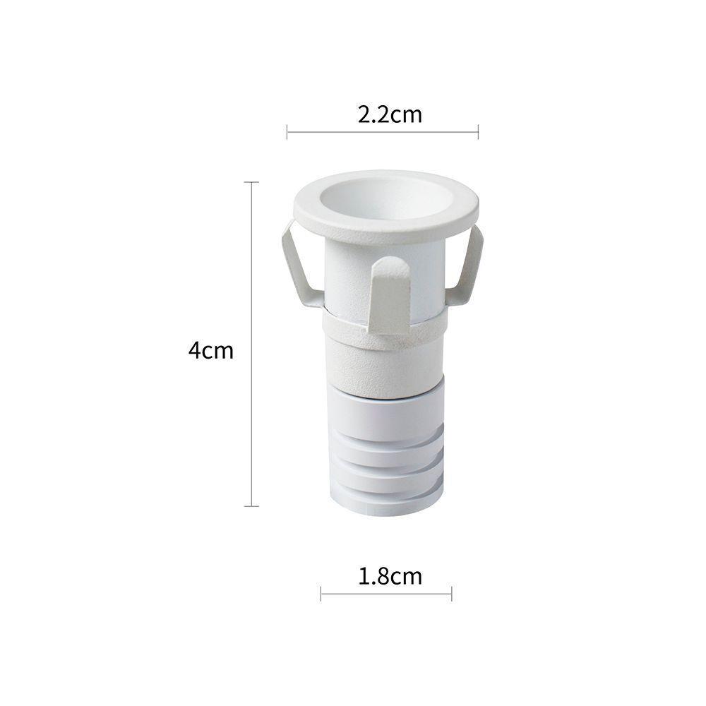 Spot De Embutir Nordecor Noa Mini Redondo Led Alto Irc 90 1w Bivolt Branco 2700k Luz Amarela 6498 - 2