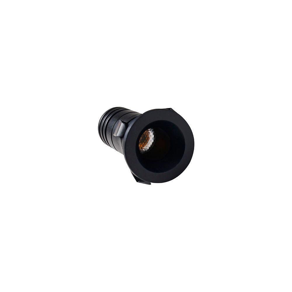 Spot De Embutir Nordecor Noa Mini Redondo Led Alto Irc 90 1w Bivolt Preto 2700k Luz Amarela 6499 - 1
