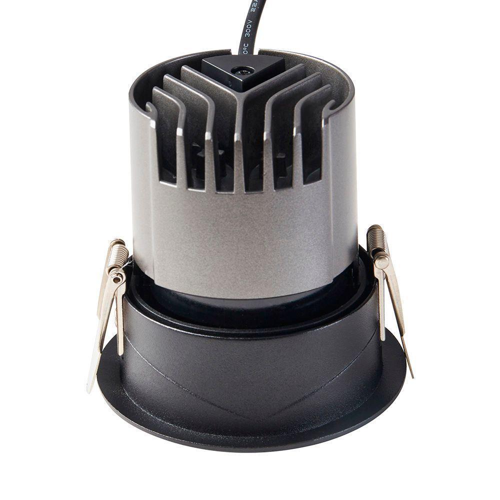 Spot De Embutir Nordecor Zaon Redondo Led Alto Irc 97 10w Bivolt Preto 2700k Luz Amarela 6515 - 3
