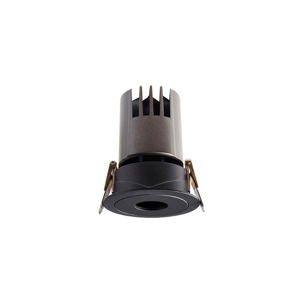 Spot De Embutir Nordecor Zaon Redondo Led Alto Irc 97 7w Bivolt Preto 2700k Luz Amarela 6513 - 5