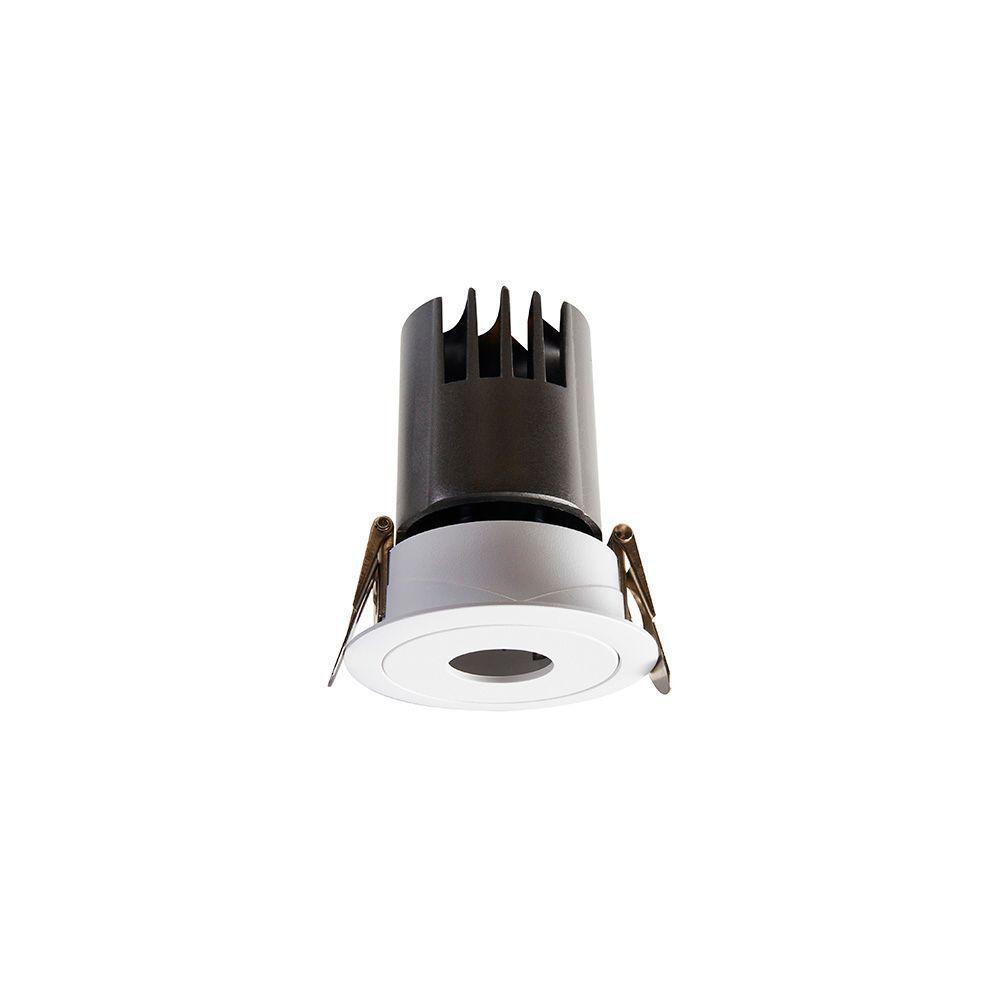 Spot De Embutir Nordecor Zaon Redondo Led Alto Irc 97 7w Bivolt Branco 2700k Luz Amarela 6512 - 5