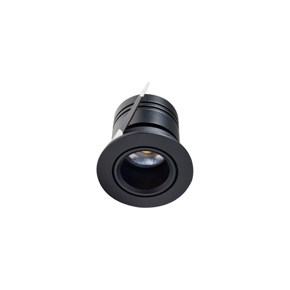 Spot De Embutir Nordecor Lun Redondo Led Alto Irc 90 10w Bivolt Preto 2700k Luz Amarela 6507 - 1