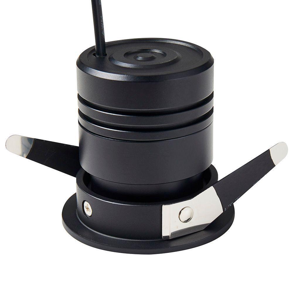 Spot De Embutir Nordecor Lun Redondo Led Alto Irc 90 10w Bivolt Preto 2700k Luz Amarela 6507 - 3