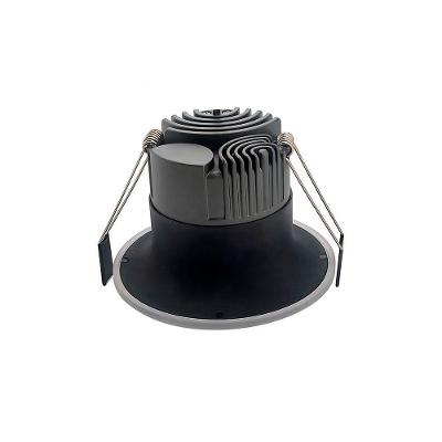 Spot De Embutir Nordecor Eton Mini Redondo Led Alto Irc 90 7w Bivolt Preto 3000k Luz Amarela 6549