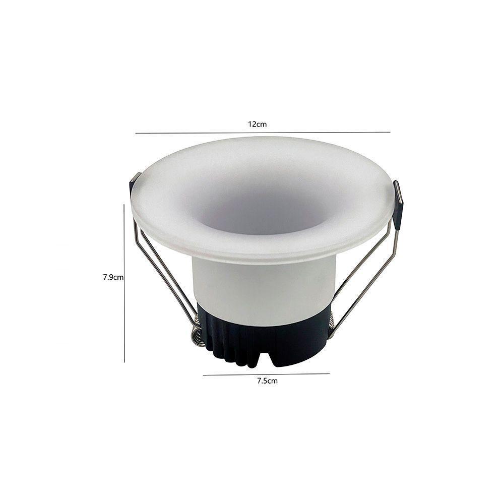 Spot De Embutir Nordecor Eton Mini Redondo Led Alto Irc 90 12w Bivolt Branco 3000k Luz Amarela 6550 - 2