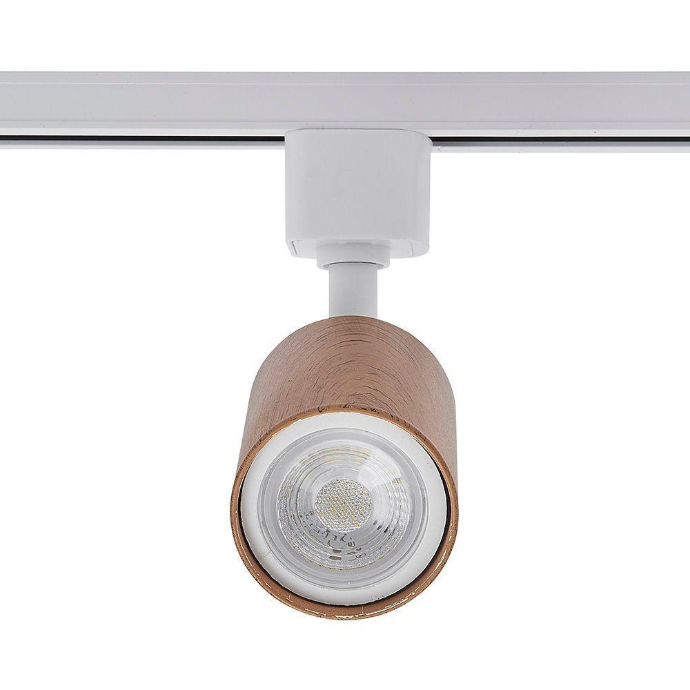 Spot Direcionável Para Trilho Eletrificado Nordecor Holzi Mr16 Gu10 Bivolt Imbuia - Branco 6603 - 3