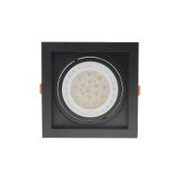 Spot De Embutir Recuado Nordecor Flea Para 1 Lâmpada Ar111 Quadrado Preto 6200 - 2